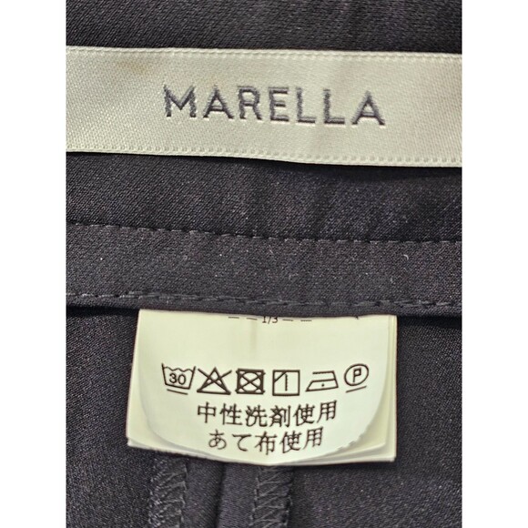 MARELLA Women's 10 ARIETE Black Skinny‎ Split Hem Trousers Ponte Dress Pants - Picture 4 of 5